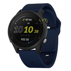 Cinturino per orologio in silicone con fibbia borchiata Kalebol Dot da 20 mm (blu scuro)