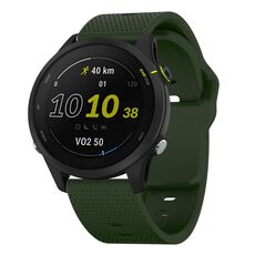 Cinturino per orologio in silicone con fibbia borchiata Kalebol Dot da 20 mm (verde militare)