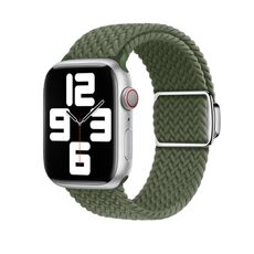Per Apple Watch 46mm / 49mm / 45mm / 44mm Kalebol Nylon Loop Cinturino con fibbia magnetica (oliva scuro)