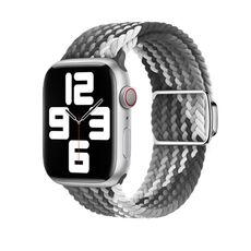 Per Apple Watch 46mm / 49mm / 45mm / 44mm Kalebol Nylon Loop Cinturino con fibbia magnetica (cioccolato fondente)