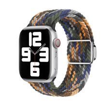 Per Apple Watch 46mm / 49mm / 45mm / 44mm Kalebol Nylon Loop Cinturino con fibbia magnetica (mimetico colorato)