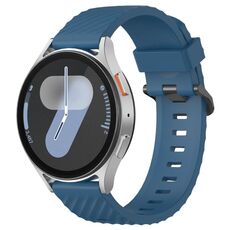 Cinturino per orologio in silicone con fibbia in acciaio Kalebol da 20 mm (blu scuro)