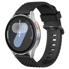 Cinturino per orologio in silicone con fibbia in acciaio Kalebol da 20 mm (nero)