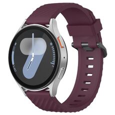 Cinturino per orologio in silicone con fibbia in acciaio Kalebol da 20 mm (rosso vino)
