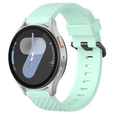 Cinturino per orologio in silicone con fibbia in acciaio Kalebol da 20 mm (verde acqua)