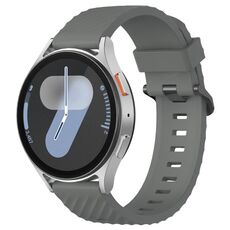 Cinturino per orologio in silicone con fibbia in acciaio Kalebol da 20 mm (grigio siderale)