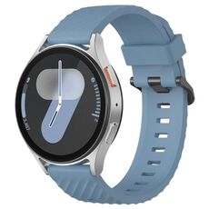 Cinturino per orologio in silicone con fibbia in acciaio Kalebol da 20 mm (blu roccia)