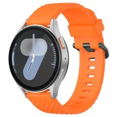 Cinturino per orologio in silicone con fibbia in acciaio Kalebol da 20 mm (arancione)