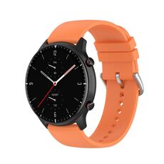 Cinturino per orologio in silicone con coda rotonda Kalebol da 20 mm (arancione)