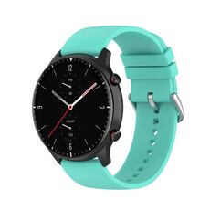 Cinturino per orologio in silicone con coda rotonda Kalebol da 20 mm (blu lago)
