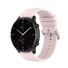 Cinturino per orologio in silicone con coda rotonda Kalebol da 20 mm (rosa chiaro)