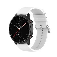 Cinturino per orologio in silicone con coda rotonda Kalebol da 22 mm (bianco)