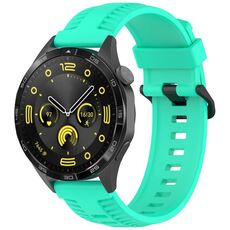 Cinturino per orologio in silicone con fibbia nera Kalebol da 20 mm (verde acqua)