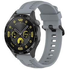 Cinturino per orologio in silicone con fibbia nera Kalebol da 22 mm (grigio)