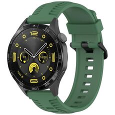 Cinturino per orologio in silicone con fibbia nera Kalebol da 22 mm (verde militare)
