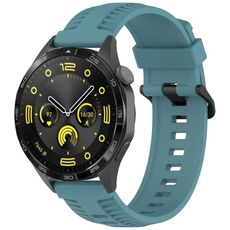 Cinturino per orologio in silicone con fibbia nera Kalebol da 22 mm (blu roccia)