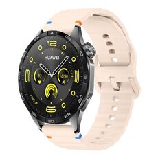 Cinturino per orologio in silicone Kalebol Wave Stitch da 20 mm (rosa)