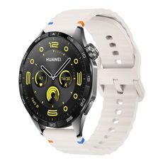 Cinturino per orologio in silicone con punto onda Kalebol da 20 mm (Starlight)