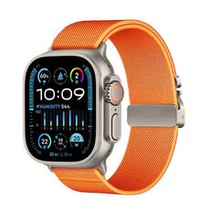 Per Apple Watch 46mm / 49mm / 45mm / 44mm Kalebol Parachute Buckle Cinturino elastico in nylon (arancione)