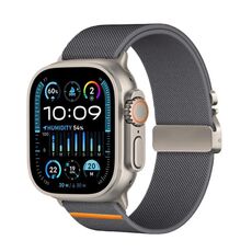 Per Apple Watch 46mm / 49mm / 45mm / 44mm Kalebol Parachute Buckle Cinturino elastico in nylon (grigio scuro)