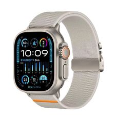 Per Apple Watch 46mm / 49mm / 45mm / 44mm Kalebol Parachute Buckle Cinturino elastico in nylon per orologio (Starlight)