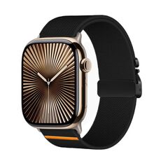 Per Apple Watch 42mm / 41mm / 40mm / 38mm Kalebol Parachute Buckle Cinturino elastico in nylon (nero)