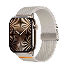 Per Apple Watch 42mm / 41mm / 40mm / 38mm Kalebol Parachute Buckle Cinturino elastico in nylon per orologio (Starlight)