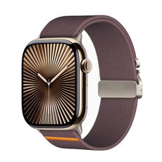 Per Apple Watch 42mm / 41mm / 40mm / 38mm Kalebol Parachute Buckle Cinturino elastico in nylon (viola fumo)