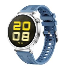 Cinturino per orologio in silicone composito Kalebol da 18 mm (azzurro chiaro)