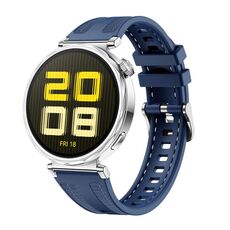 Cinturino per orologio in silicone composito Kalebol da 18 mm (blu scuro)