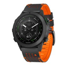 Per Garmin Fenix ​​7 22mm Kalebol Dot Hole Cinturino in silicone con sgancio rapido (nero arancione)