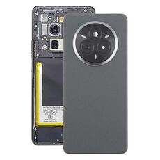 Per Realme 14 Pro Cover posteriore batteria originale con copriobiettivo fotocamera (nero)