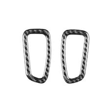Per Chevrolet Corvette C8 2 pezzi/set adesivi decorativi per presa d'aria del montante anteriore (nero)