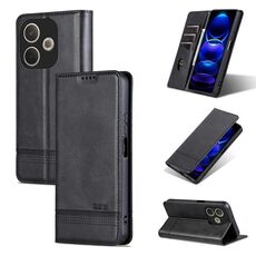 Per OPPO A5 Energy / A5 Pro 5G Global AZNS Custodia per telefono in pelle con texture di vitello magnetica (nero)