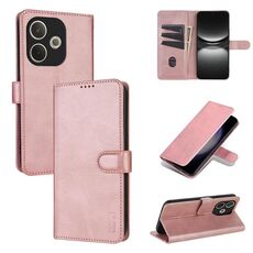 Per OPPO A5 Energy / A5 Pro 5G Global AZNS Custodia per telefono in pelle con texture di vitello e sensazione di pelle (oro rosa)