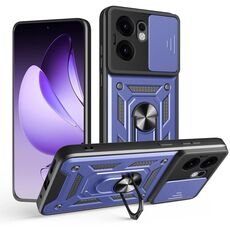 Per OPPO Reno13 F 4G / 5G Custodia per fotocamera scorrevole in TPU ibrido per PC (blu)
