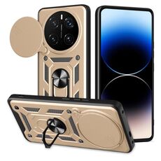 Per Honor Magic7 Pro Custodia per fotocamera scorrevole in TPU+PC (oro)
