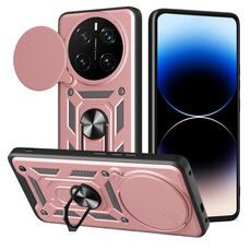 Per Honor Magic7 Pro Custodia per fotocamera scorrevole in TPU+PC (oro rosa)
