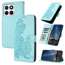 Per Honor X8c 4G Datura Flower Custodia in pelle con motivo a flip (azzurro chiaro)