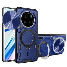 Per Xiaomi 15 Ultra CD Texture Custodia per telefono con supporto magnetico scorrevole Camshield (blu)
