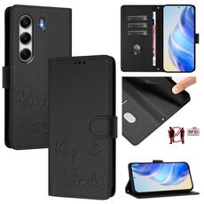 Per Tecno Camon 40 Pro 4G Smile Embossing RFID Custodia in pelle per telefono (nero)