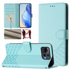 Per Asus Zenfone 12 Ultra Custodia per telefono in pelle con stampa a nido d'ape RFID (verde menta)