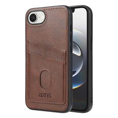 Per iPhone 16e AZNS K1 Series Card Slot Business Phone Case (marrone)