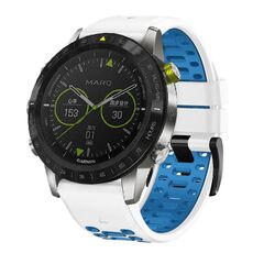 Per Garmin Fenix ​​7 22mm Kalebol Three Rows Hole Two Color Silicone Watch Band (Bianco Blu)