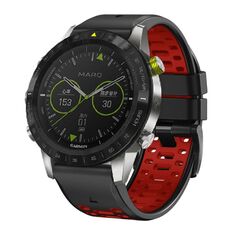 Per Garmin Fenix ​​7 22mm Kalebol Three Rows Hole Two Color Silicone Watch Band (Nero Rosso)