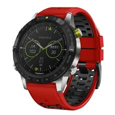 Per Garmin Fenix ​​7 22mm Kalebol Three Rows Hole Two Color Silicone Watch Band (Rosso Nero)