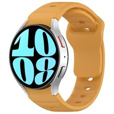 Per Samsung Galaxy Watch7 / 6 / 5 Kalebol Reverse Buckle Wave Pattern Silicone Strap (giallo)