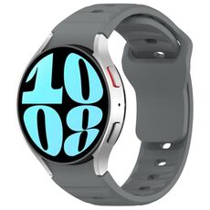 Per Samsung Galaxy Watch7 / 6 / 5 Kalebol Reverse Buckle Wave Pattern Silicone Strap (grigio siderale)