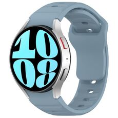 Per Samsung Galaxy Watch7 / 6 / 5 Kalebol Reverse Buckle Wave Pattern Silicone Strap (Rock Blue)