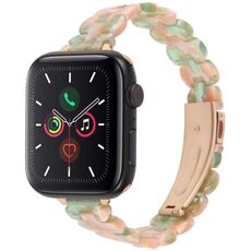 Per Apple Watch 46mm / 49mm / 45mm / 44mm Cinturino in resina ovale (rosa verde)